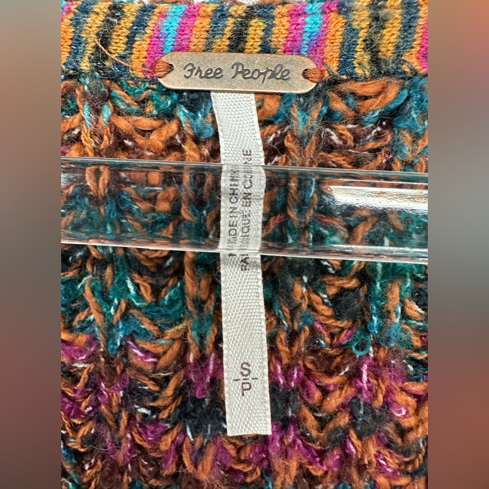 Free People Highland Space Knit Oversize Sweater Womens Size Small - Picture 3 of 7